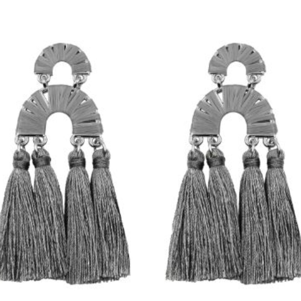 Kinsley Armelle Pavlova Collection - Silver Misty Earrings  New